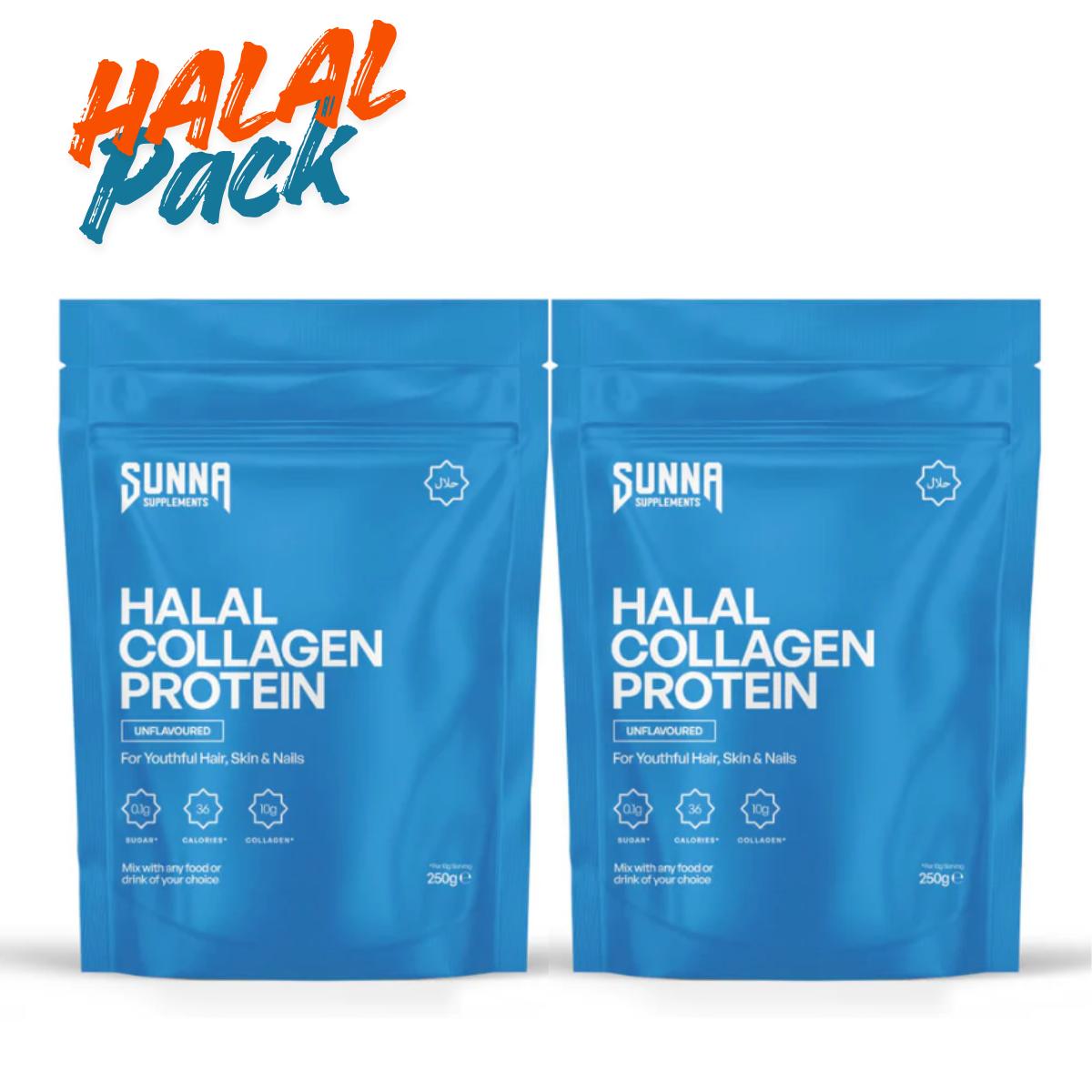 Pack of 2 | Halal Bovine Collagen Protein Powder for Hair Nails & Skin