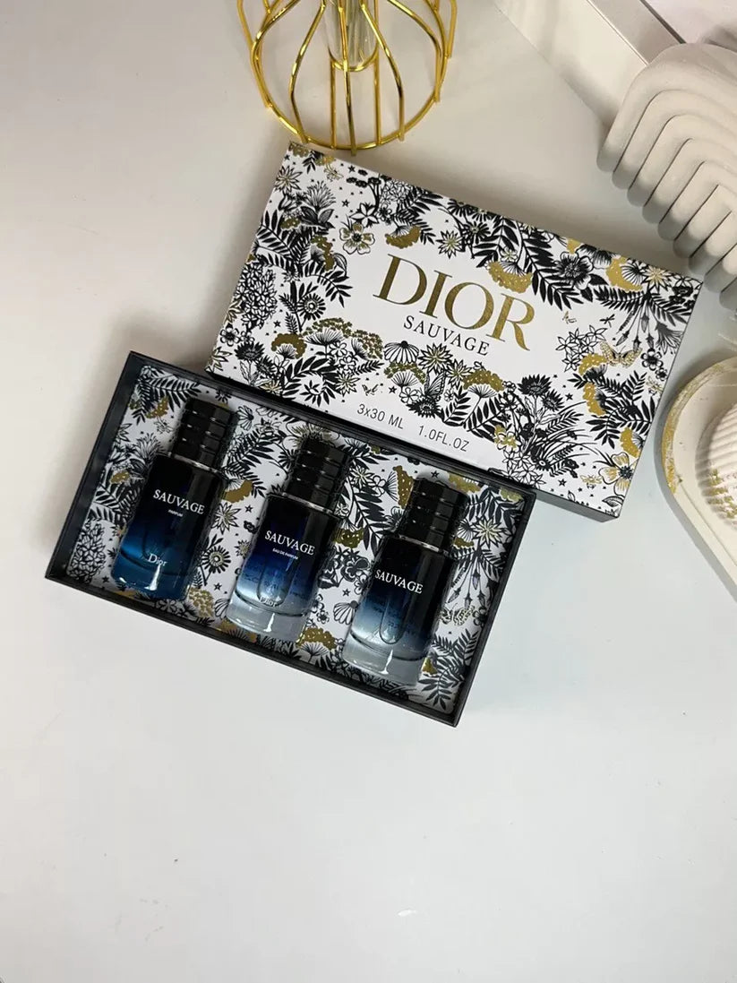 Dior Sauvage 3-in-1 Gift Set (3×30ml) | EDT Collection | Fresh, Powerful & Long-Lasting Masculine Scent