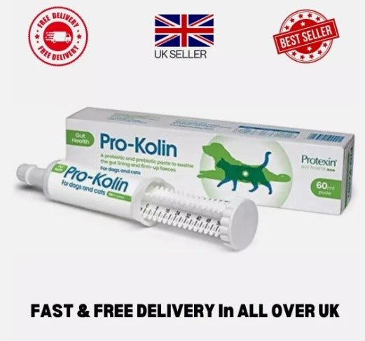 Protexin pet health Pro-Kolin for Dogs and Cats Probiotic Paste and Syringe  60ml